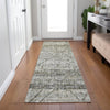 Dalyn Portico PO1 Pewter Machine Washable Area Rug Runner Lifestyle Image Feature