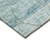 Dalyn Portico PO1 Teal Machine Washable Area Rug Corner Image