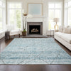 Dalyn Portico PO1 Teal Machine Washable Area Rug Lifestyle Image Feature