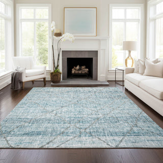 Dalyn Portico PO1 Teal Machine Washable Area Rug Lifestyle Image Feature