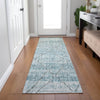 Dalyn Portico PO1 Teal Machine Washable Area Rug Runner Lifestyle Image Feature