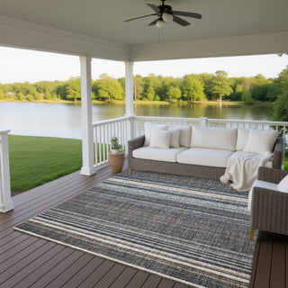 Dalyn Portico PO2 Chocolate Machine Washable Area Rug Outdoor Lifestyle Image Feature