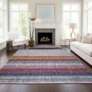 Dalyn Portico PO2 Lavender Machine Washable Area Rug Lifestyle Image Feature
