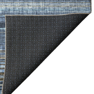 Dalyn Portico PO2 Navy Machine Washable Area Rug Backing Image