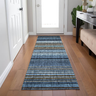 Dalyn Portico PO2 Navy Machine Washable Area Rug Runner Lifestyle Image Feature