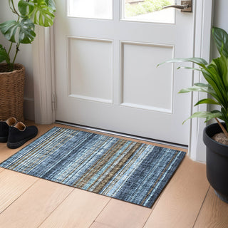Dalyn Portico PO2 Navy Machine Washable Area Rug Scatter Lifestyle Image Feature