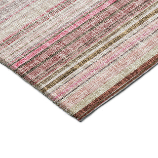 Dalyn Portico PO2 Pink Machine Washable Area Rug Corner Image