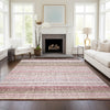 Dalyn Portico PO2 Pink Machine Washable Area Rug Lifestyle Image Feature