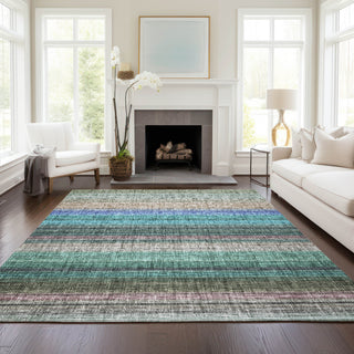 Dalyn Portico PO2 Sage Machine Washable Area Rug Lifestyle Image Feature