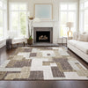 Dalyn Portico PO3 Brown Machine Washable Area Rug Lifestyle Image Feature