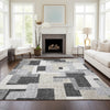 Dalyn Portico PO3 Gray Machine Washable Area Rug Lifestyle Image Feature