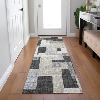 Dalyn Portico PO3 Gray Machine Washable Area Rug Runner Lifestyle Image Feature