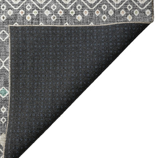Dalyn Portico PO4 Gray Machine Washable Area Rug Backing Image