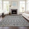 Dalyn Portico PO4 Gray Machine Washable Area Rug Lifestyle Image Feature