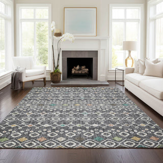 Dalyn Portico PO4 Gray Machine Washable Area Rug Lifestyle Image Feature