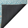 Dalyn Portico PO4 Teal Machine Washable Area Rug Backing Image