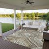 Dalyn Portico PO5 Beige Machine Washable Area Rug Outdoor Lifestyle Image Feature