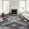 Dalyn Portico PO5 Black Machine Washable Area Rug Lifestyle Image Feature