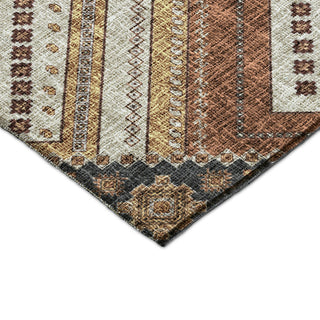 Dalyn Portico PO5 Copper Machine Washable Area Rug Corner Image