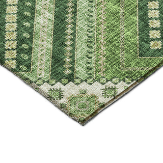 Dalyn Portico PO5 Green Machine Washable Area Rug Corner Image