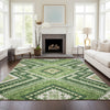 Dalyn Portico PO5 Green Machine Washable Area Rug Lifestyle Image Feature