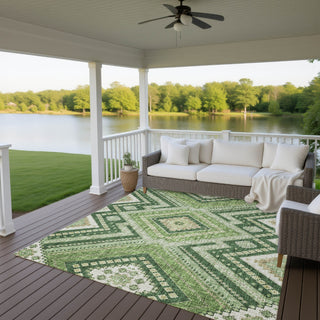 Dalyn Portico PO5 Green Machine Washable Area Rug Outdoor Lifestyle Image Feature