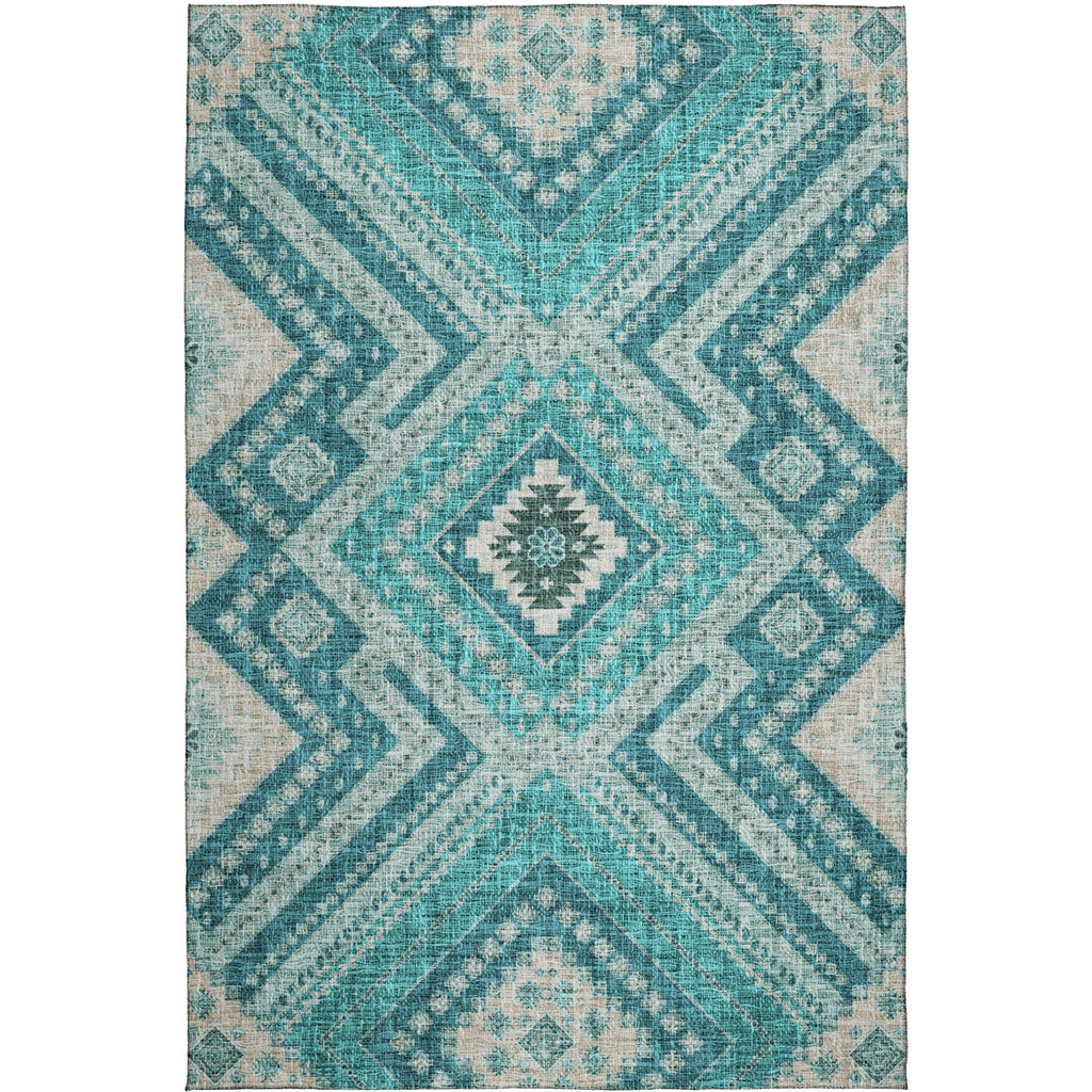 Dalyn Portico PO5 Teal Machine Washable Area Rug main image