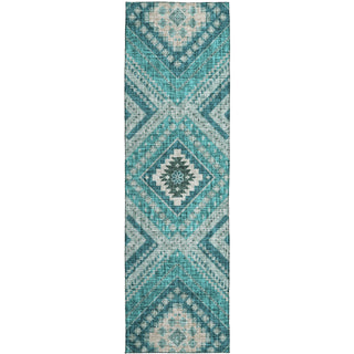 Dalyn Portico PO5 Teal Machine Washable Area Rug Runner Main Image