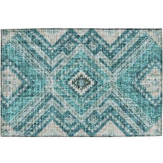 Dalyn Portico PO5 Teal Machine Washable Area Rug Scatter Main Image