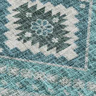 Dalyn Portico PO5 Teal Machine Washable Area Rug Swatch Image