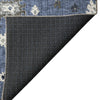 Dalyn Portico PO6 Blue Machine Washable Area Rug Backing Image