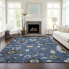 Dalyn Portico PO6 Blue Machine Washable Area Rug Lifestyle Image Feature