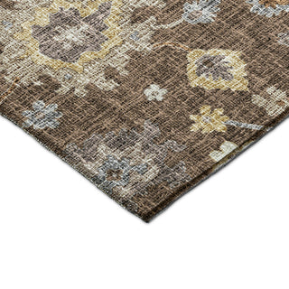 Dalyn Portico PO6 Chocolate Machine Washable Area Rug Corner Image