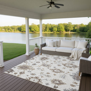 Dalyn Portico PO6 Ivory Machine Washable Area Rug Outdoor Lifestyle Image Feature