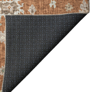 Dalyn Portico PO6 Paprika Machine Washable Area Rug Backing Image