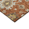 Dalyn Portico PO6 Paprika Machine Washable Area Rug Corner Image