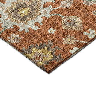 Dalyn Portico PO6 Paprika Machine Washable Area Rug Corner Image