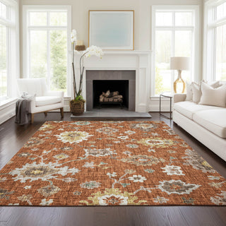 Dalyn Portico PO6 Paprika Machine Washable Area Rug Lifestyle Image Feature