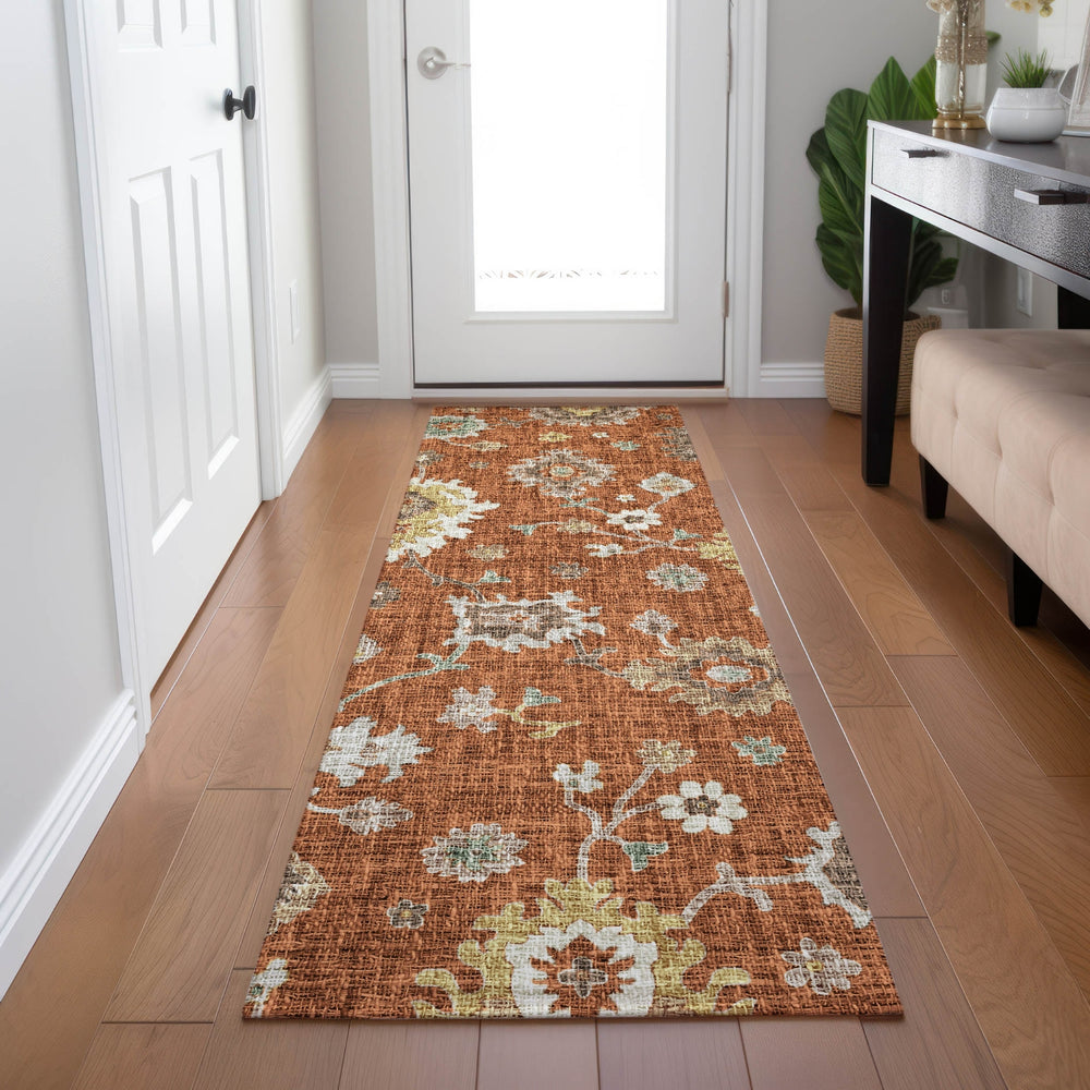 Dalyn Portico PO6 Paprika Machine Washable Area Rug Runner Lifestyle Image Feature