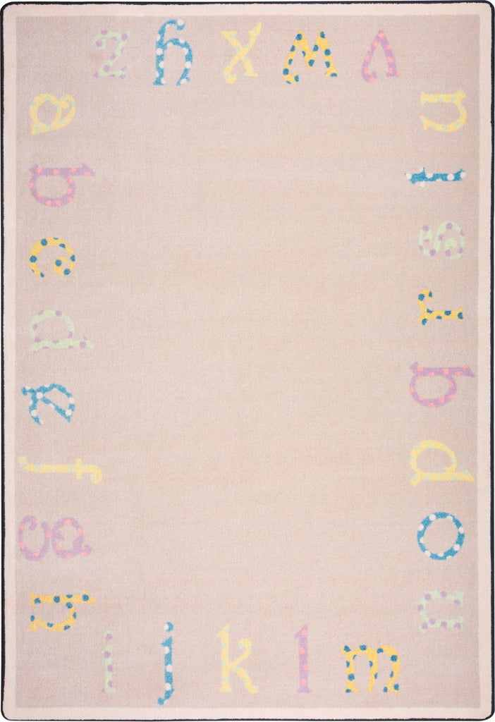 Joy Carpets Kid Essentials Polka Dot ABC's Multi Area Rug