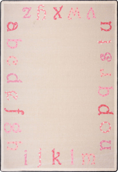 Joy Carpets Kid Essentials Polka Dot ABC's Pink Area Rug – Incredible ...