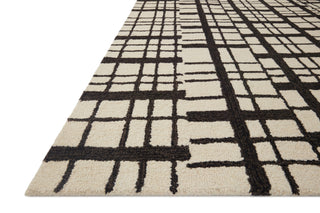 Chris Loves Julia x Loloi Polly POL-02 Black / Ivory Area Rug Corner Image
