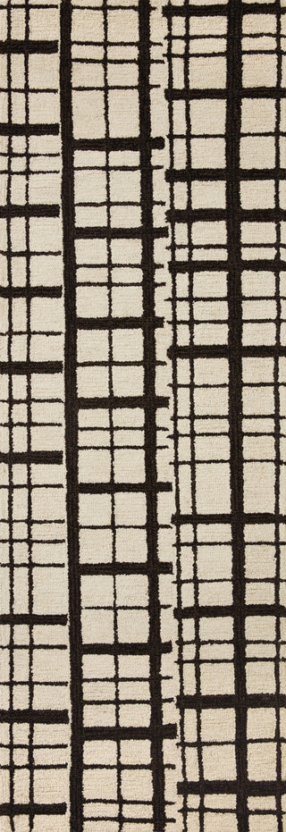 Chris Loves Julia x Loloi Polly POL-02 Black / Ivory Area Rug Runner Image