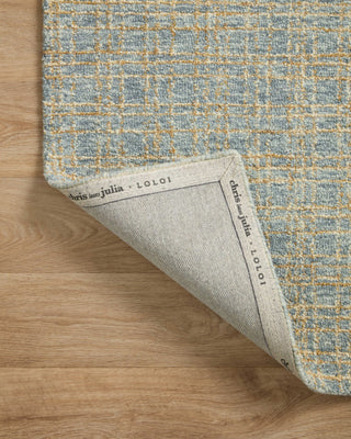Chris Loves Julia x Loloi Polly POL-03 Blue / Sand Area Rug Backing Image