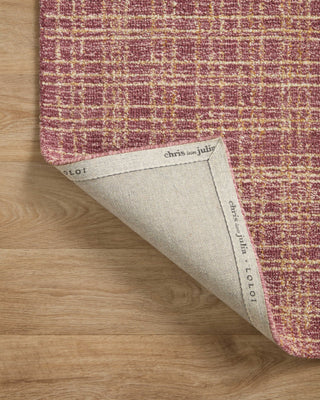 Chris Loves Julia x Loloi Polly POL-03 Berry / Natural Area Rug Backing Image