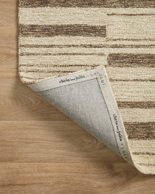 Chris Loves Julia x Loloi Polly POL-04 Beige / Tobacco Area Rug Backing Image
