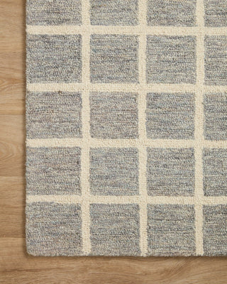 Chris Loves Julia x Loloi Polly POL-05 Slate / Ivory Area Rug Corner Image