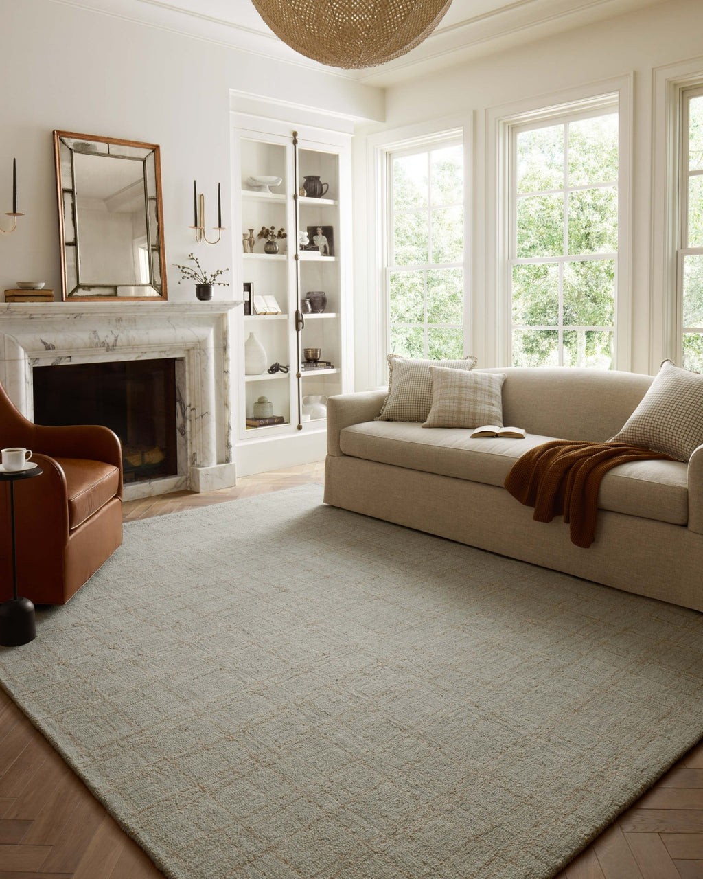 Polly POL-09 Fog/Wheat Area Rug by Chris Loves Julia x Loloi Lifestyle Image Feature