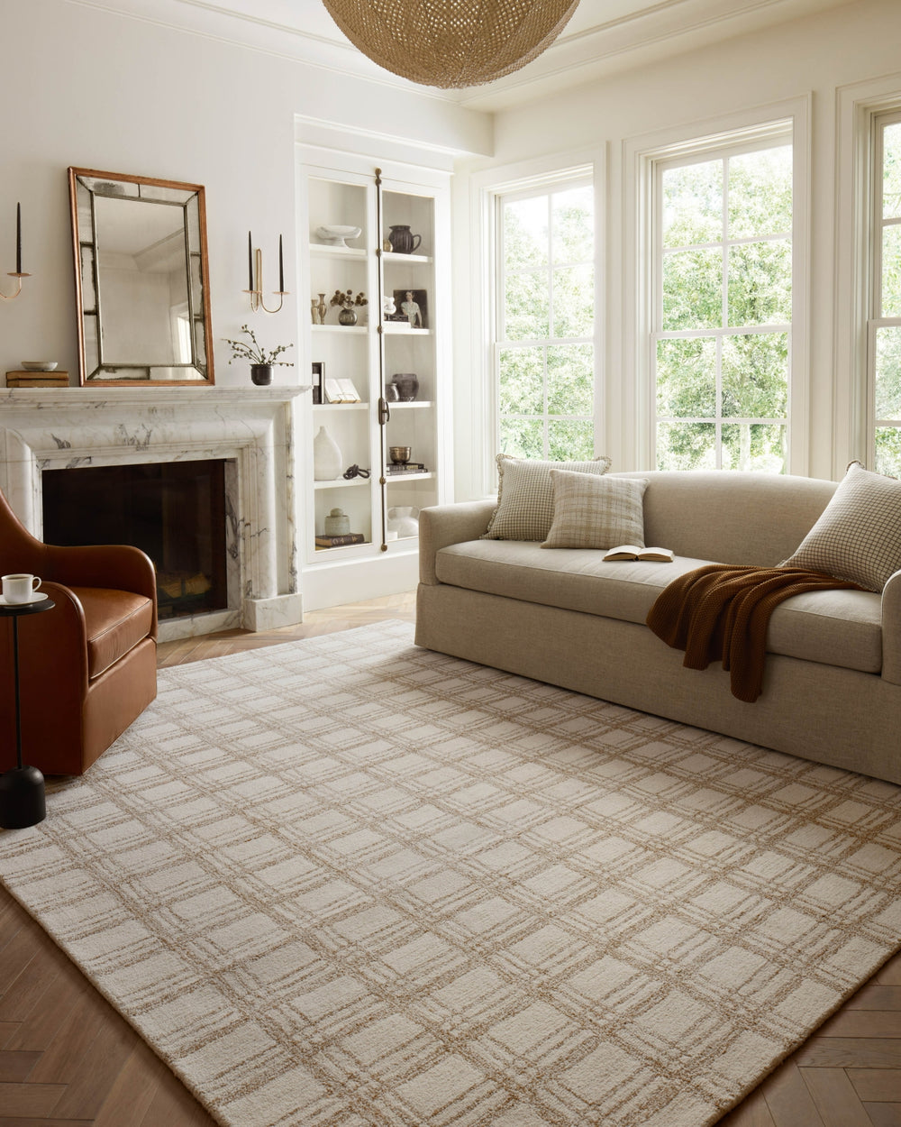 Polly POL-12 Cream/Sand Area Rug by Chris Loves Julia x Loloi Lifestyle Image Feature