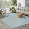 Nourison Positano POS02 Aqua Area Rug Corner Image